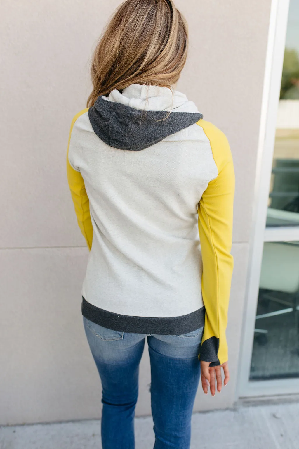 Ampersand Avenue Baseball DoubleHood Sweatshirt - Mustard