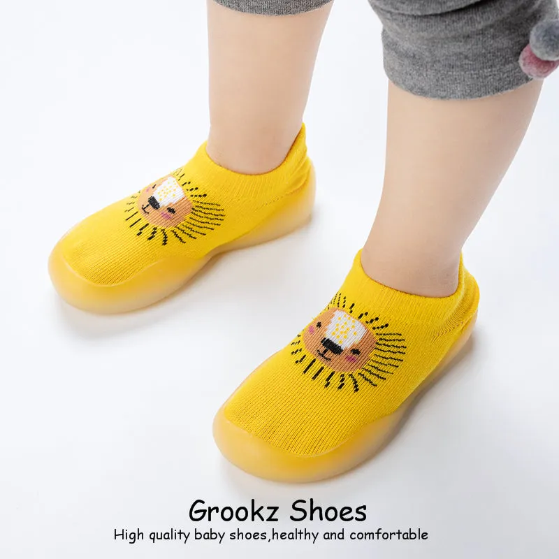 Animal Sock Shoes - Yellow Lion