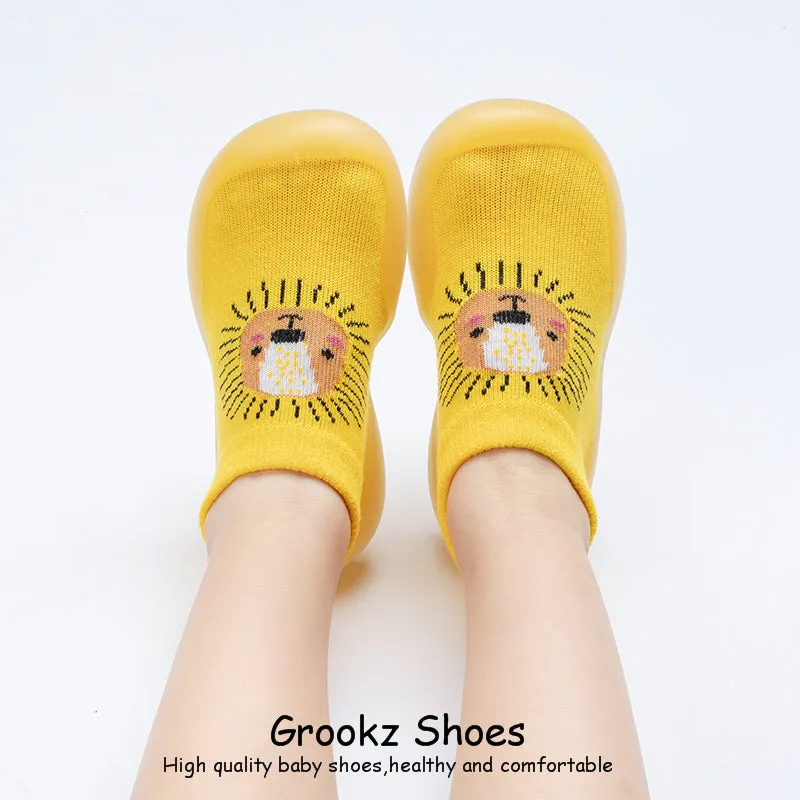 Animal Sock Shoes - Yellow Lion