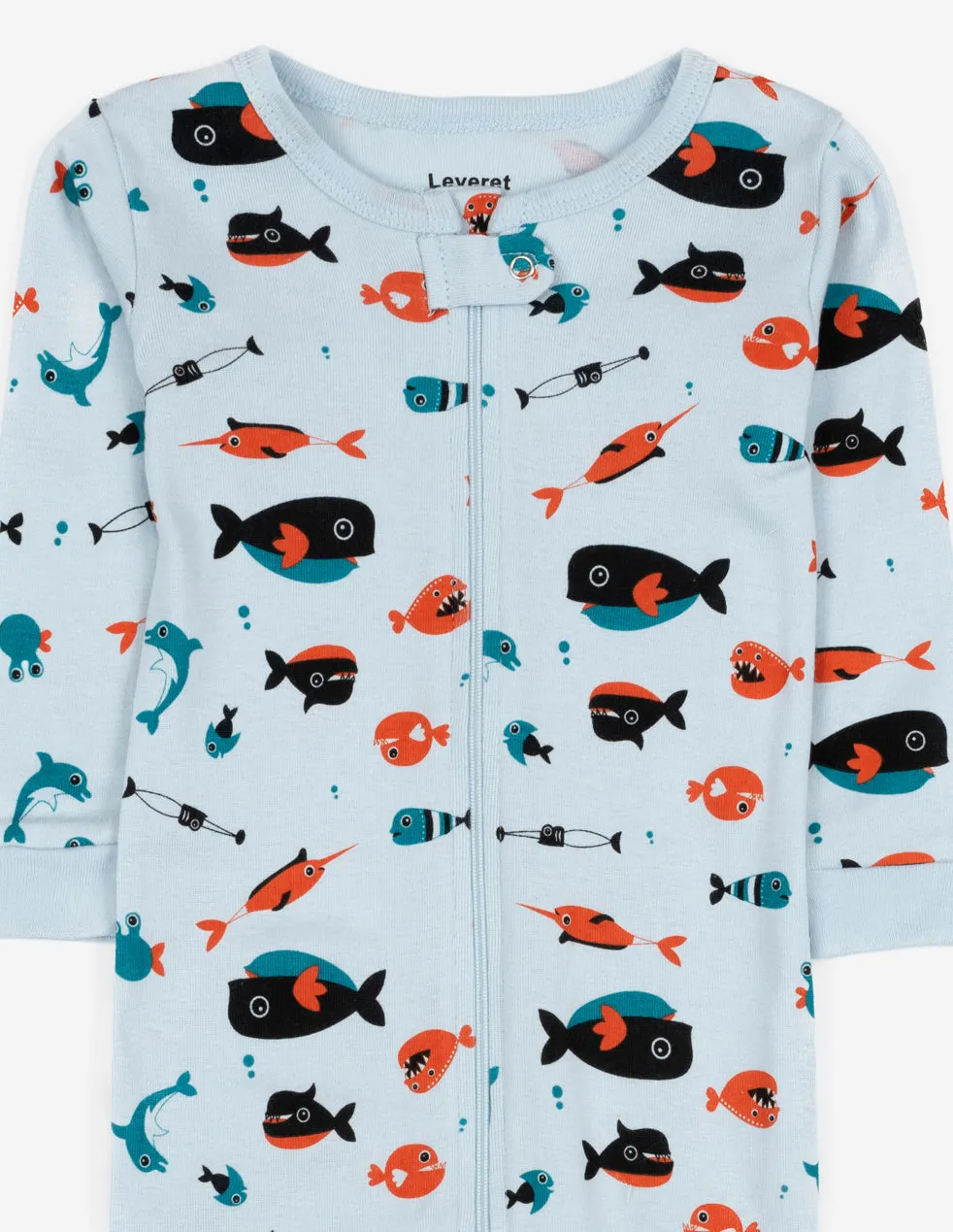 Baby Footed Ocean Animal Pajamas