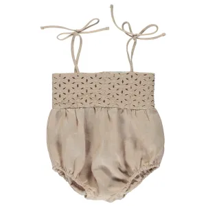 Baby Girl's Eyelet Lace Romper by Bebe Organic