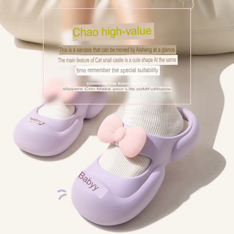 Baotou sandals women's summer cute girly Mary Jane indoor home bathing and outdoor wear slippers