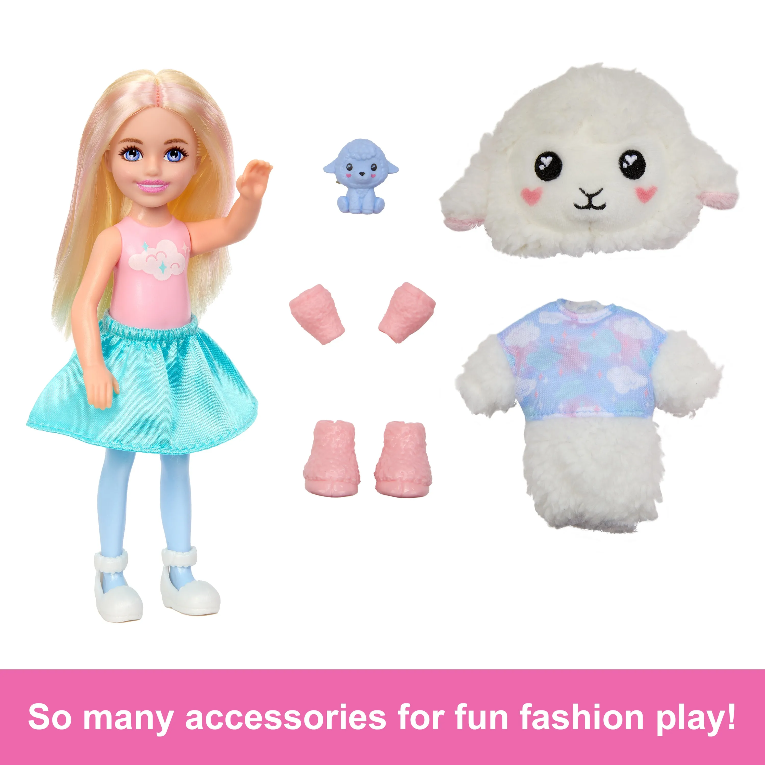 Barbie Chelsea Cutie Reveal Cozy Cute Tees Series Lamb Doll