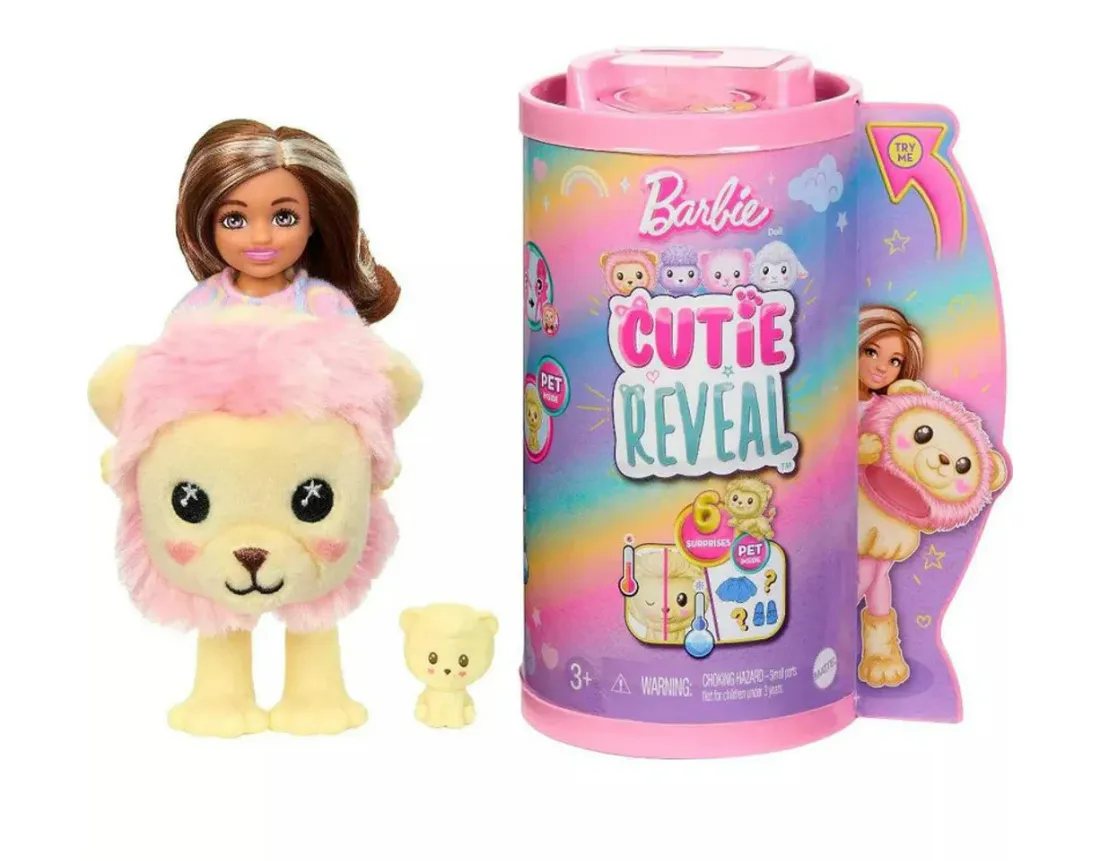 Barbie Chelsea Cutie Reveal Cozy Cute Tees Series Lion Doll