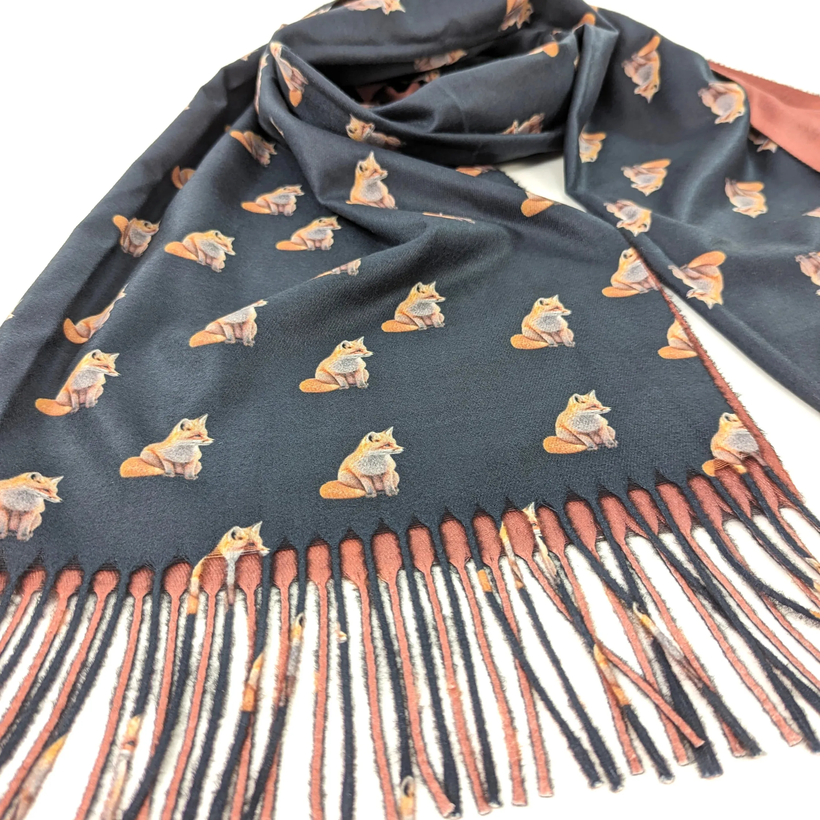 Black Ginger Midnight Fox Pashmina Style Scarf - 736-201