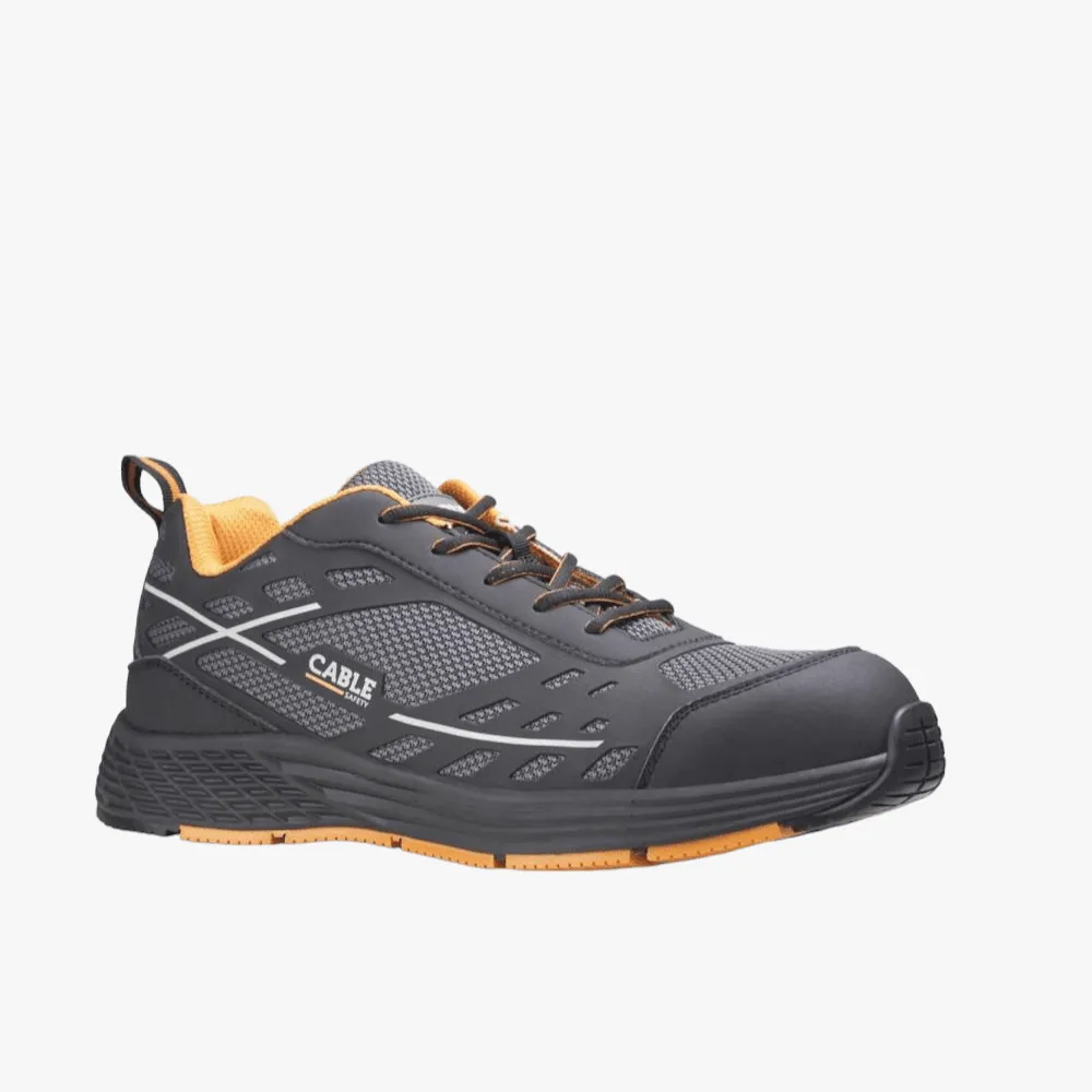 Cable Safety Mens Zircon Safety Shoe Black Orange