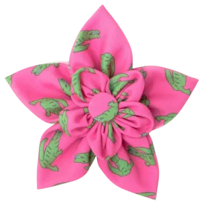 Collar Flower | Alligators Pink & Lime