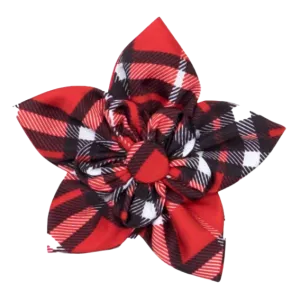 Collar Flower | Bias Plaid Red