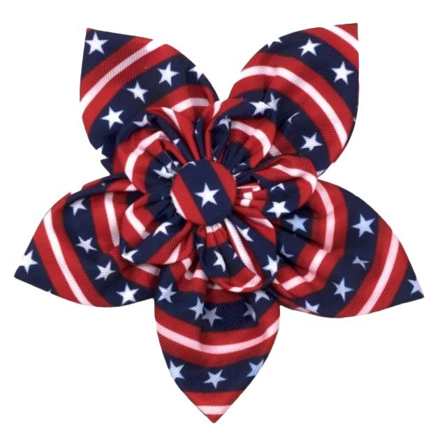 Collar Flower | Bias Stars & Stripes