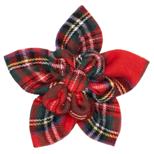 Collar Flower | Ruby Red Plaid