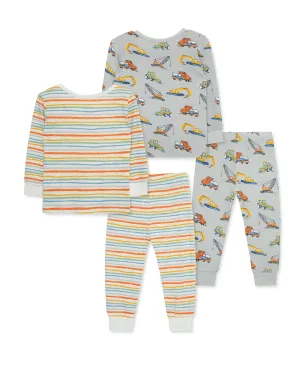 Construction 4-Piece Bamboo Pajama Set (12M-24M)