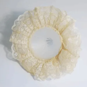 Cream Lace Wedding Bouquet Holder - 17.5cm (Pack of 12)