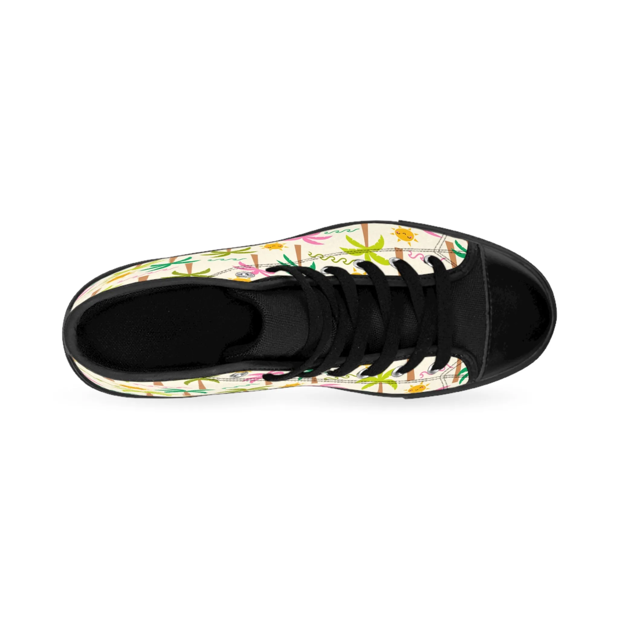 Cute Palm Tree and Sun Women's Classic Sneakers