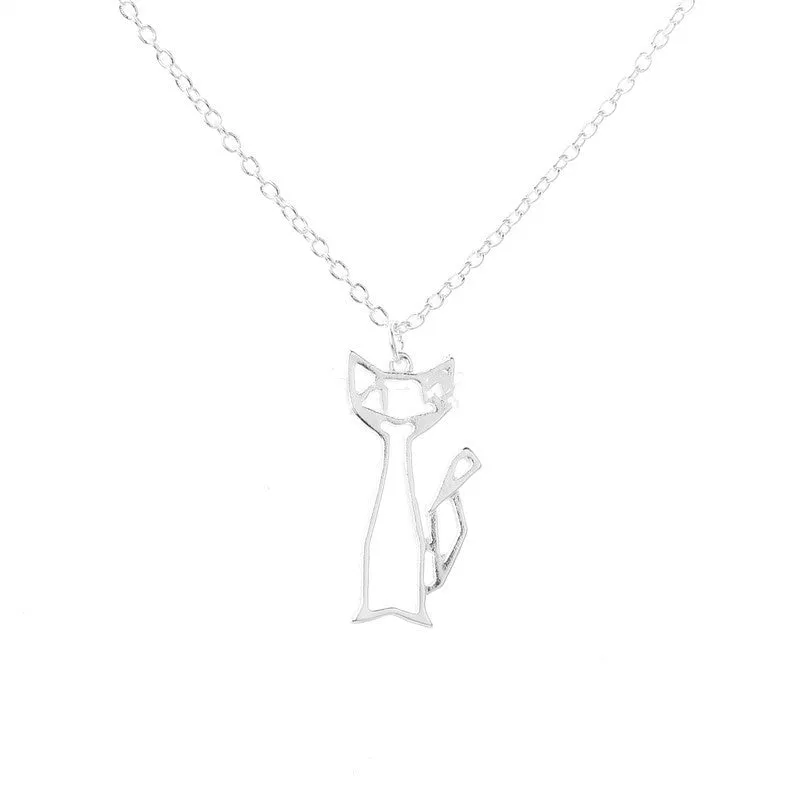 European And American Fashion Jewelry Spot Wholesale Fashion Cute Cat Pendant Necklace