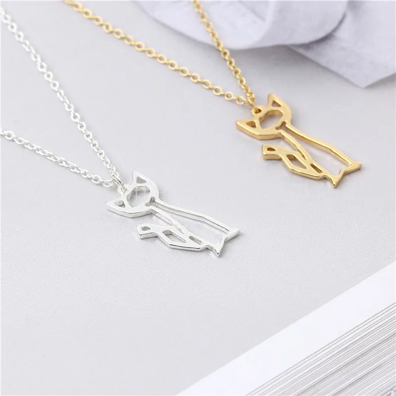 European And American Fashion Jewelry Spot Wholesale Fashion Cute Cat Pendant Necklace