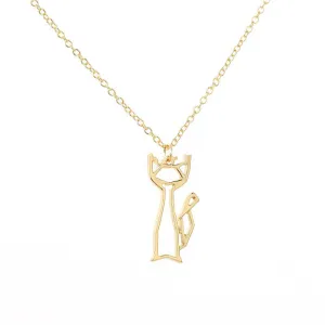 European And American Fashion Jewelry Spot Wholesale Fashion Cute Cat Pendant Necklace