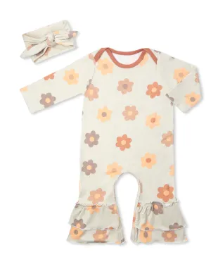 Everly Grey | Ruffle Romper 2-Piece | Daisies