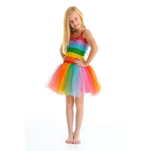 Fairy Girls Friendship Fairy Dress Rainbow Large