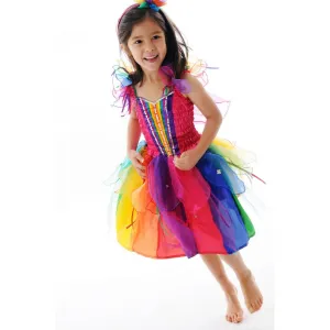 Fairy Girls Ribbon Fairy Dress Rainbow Small