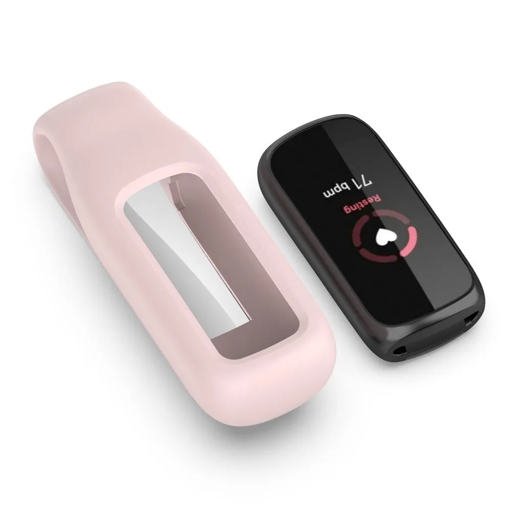 Fitbit Luxe silicone cover with clip holder - Pink