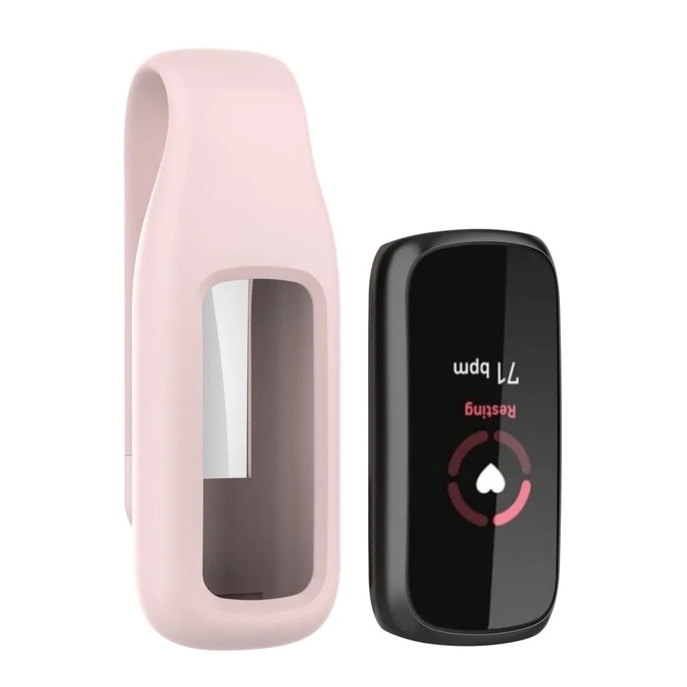 Fitbit Luxe silicone cover with clip holder - Pink