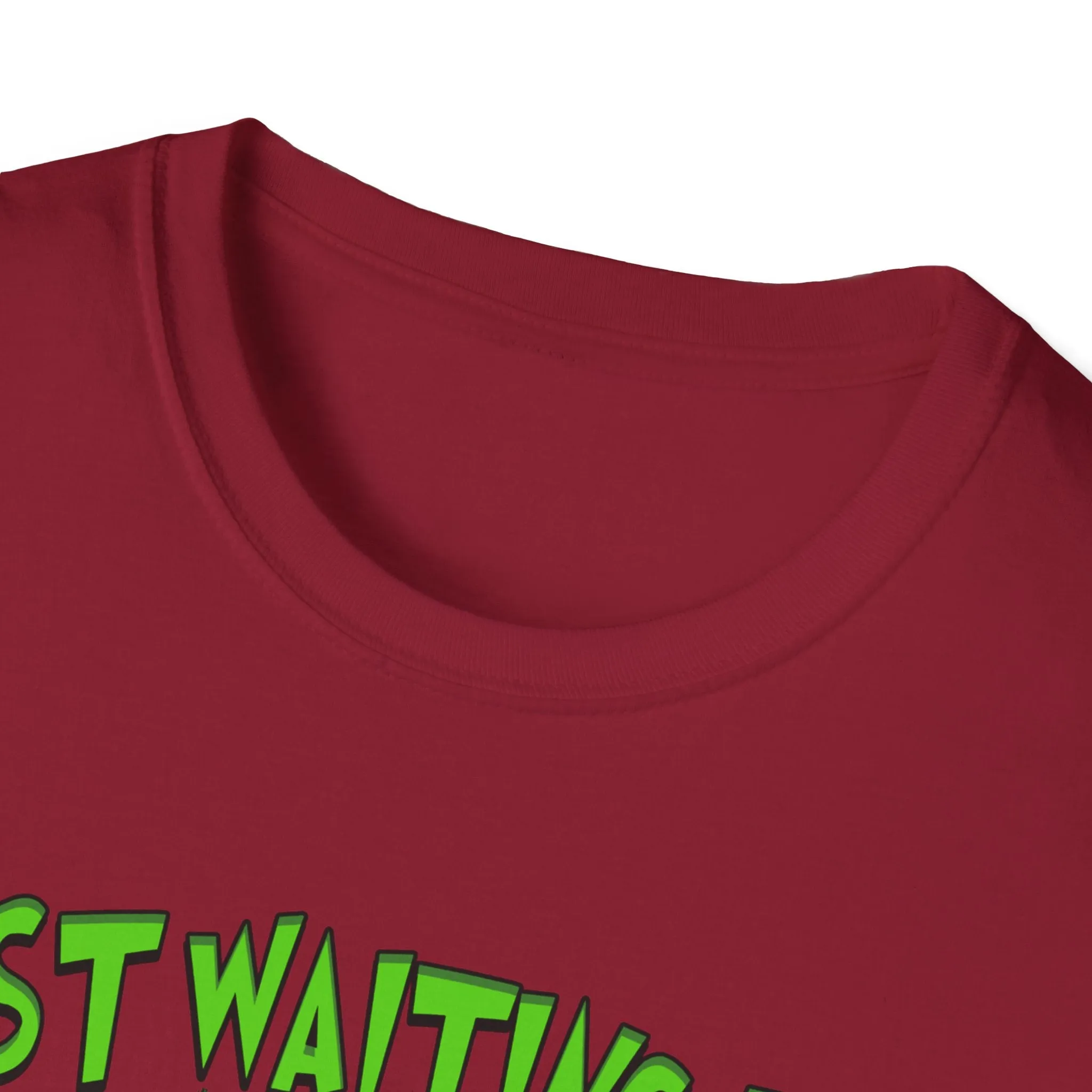 Funny Christmas T-Shirt - 'Just Waiting for Christmas' Design