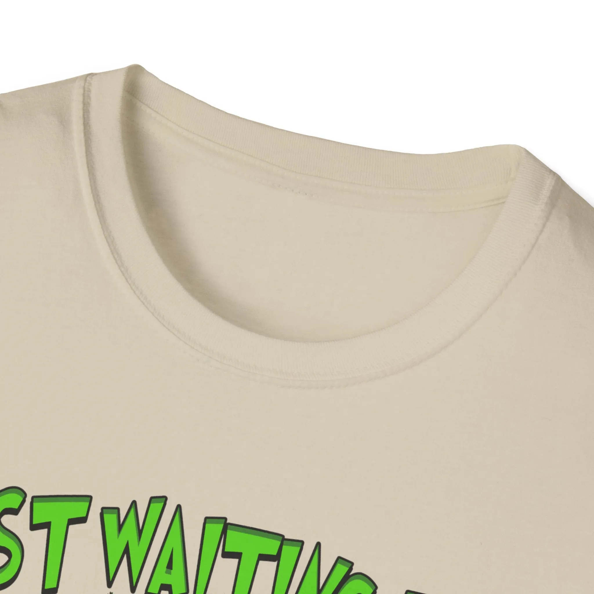 Funny Christmas T-Shirt - 'Just Waiting for Christmas' Design