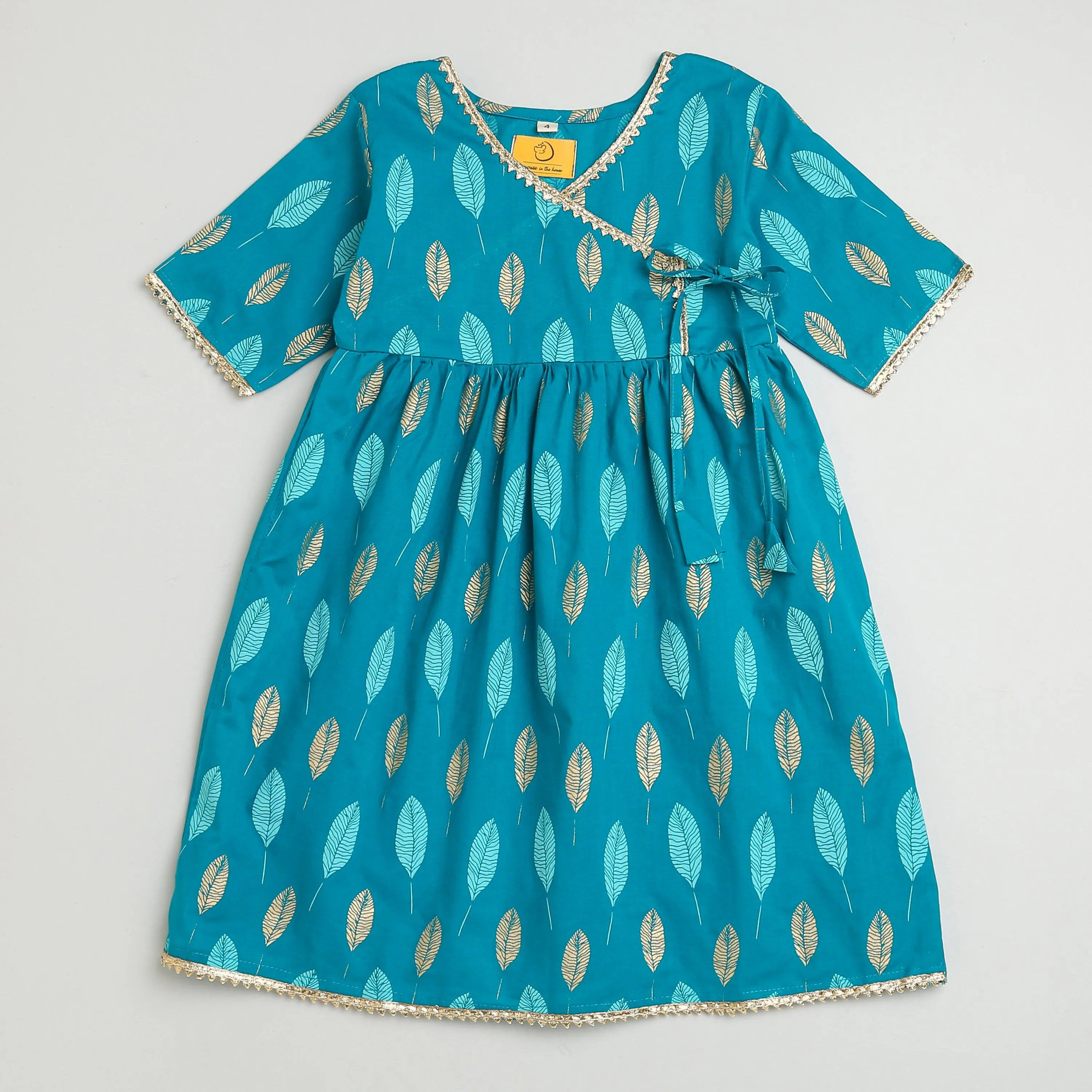 Gleaming Leaf Girls Ethnic Wear- Blue