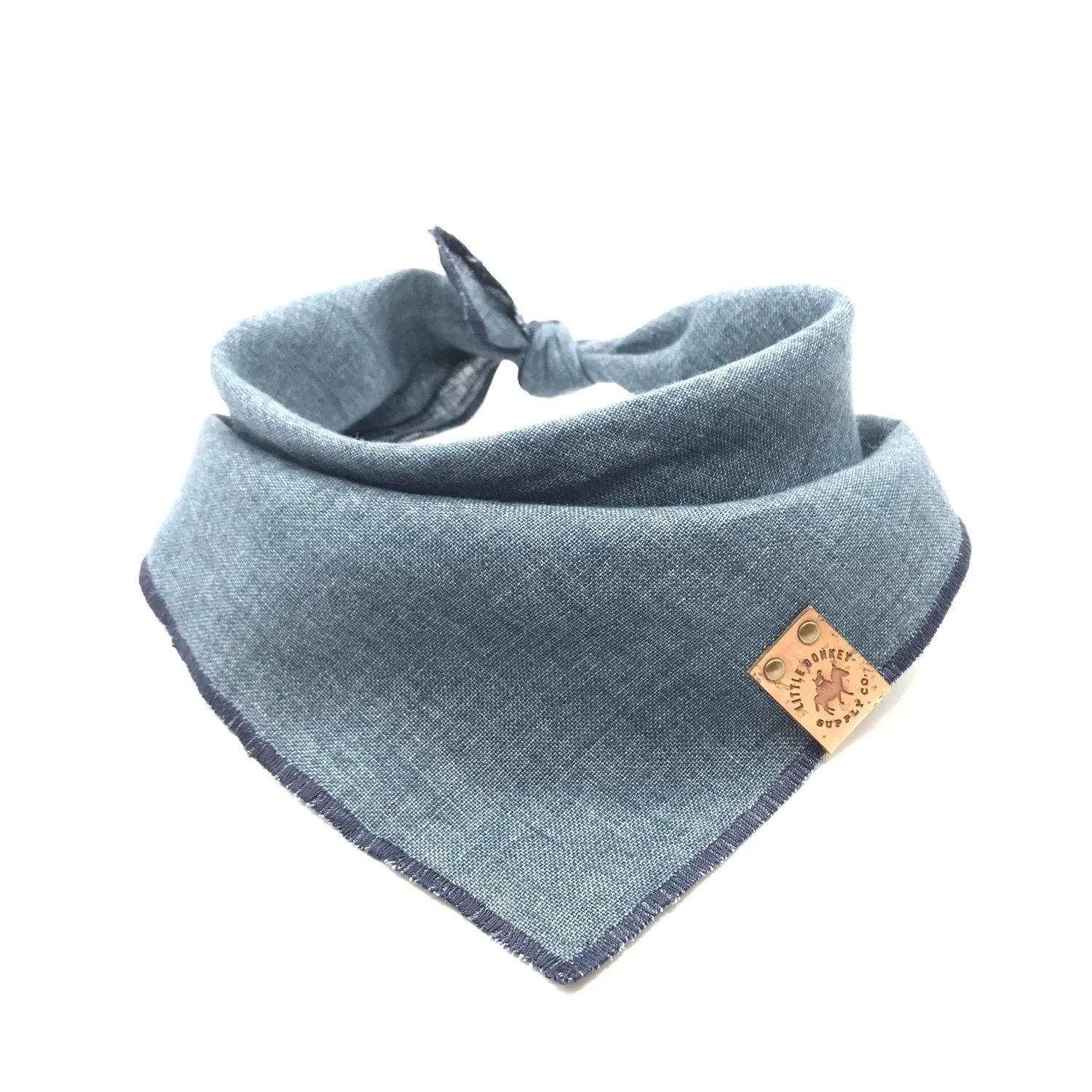 Handmade Stonewashed Linen Pet Bandana