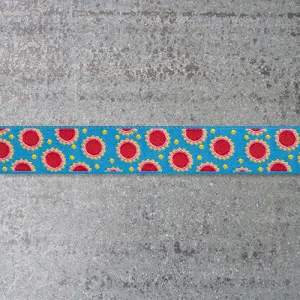 Jane Sassaman Ribbon : Dotty Dots - Blue / Red