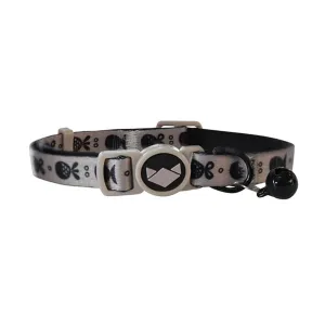 La Doggie Vita Go Fish Black and Taupe Cat Collar