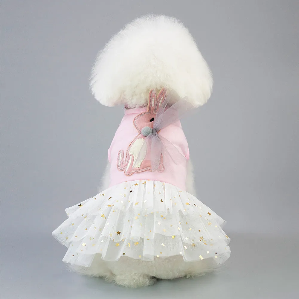 Lady rabbit dress pet clothing