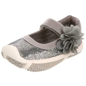 Morgan & Milo Infant Sparkle Mary Jane Charcoal Grey