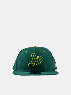 New Era 59FIFTY Oakland Athletics Outline Poly-Mesh - Green / Yellow