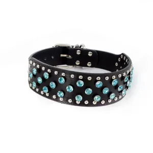 PetAffairs 5cm Wide Rhinestone Dog Collar