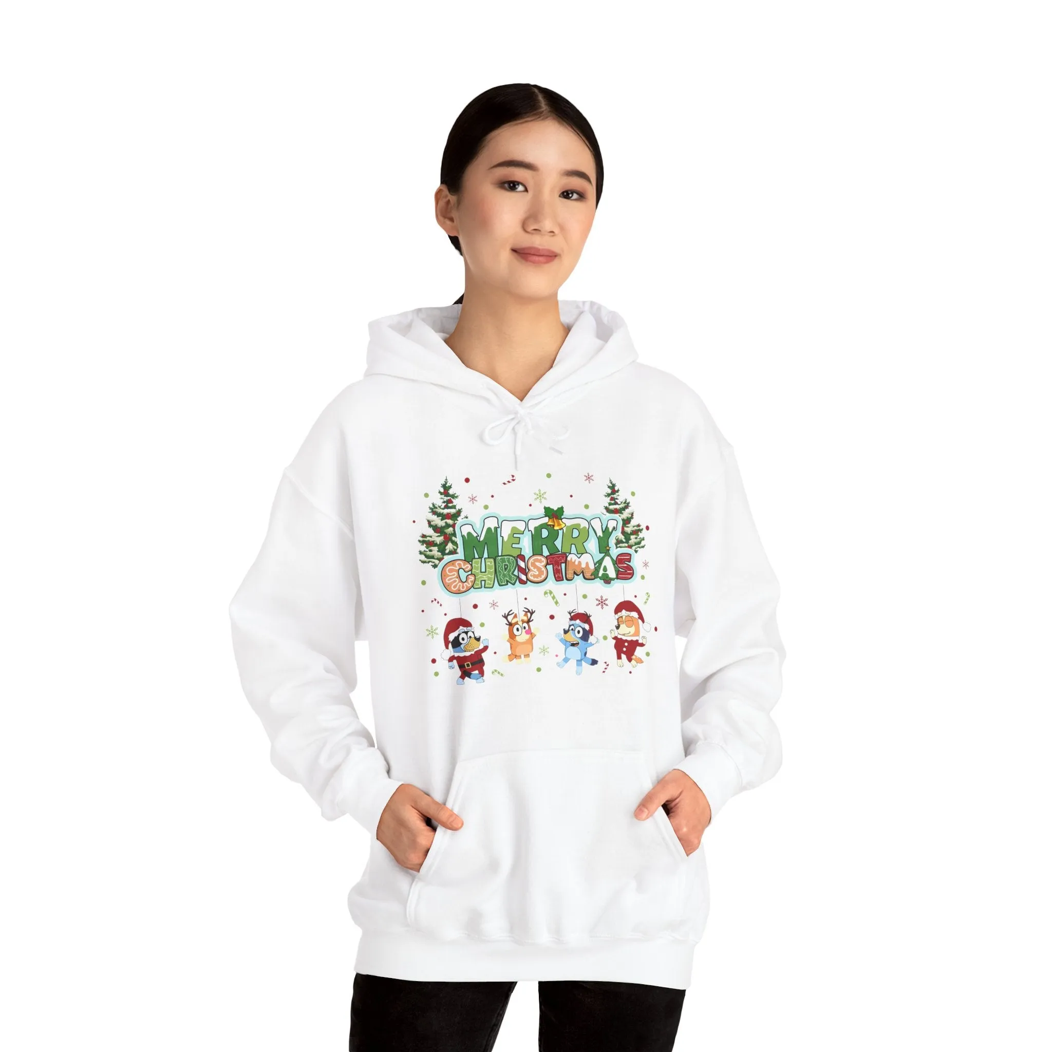 Princess Grace Merry Christmas Hooded Sweatshirt for Holiday Cheer