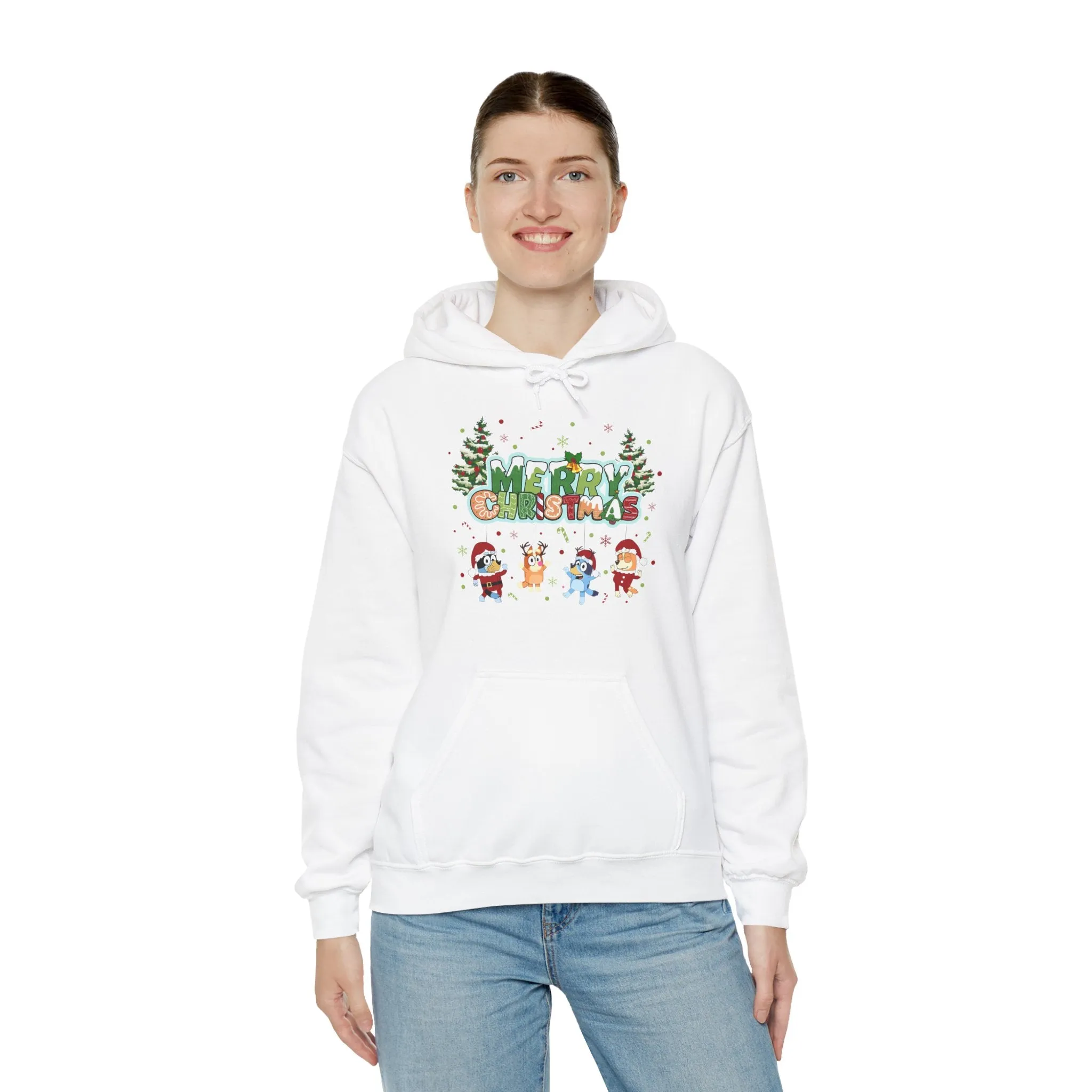 Princess Grace Merry Christmas Hooded Sweatshirt for Holiday Cheer