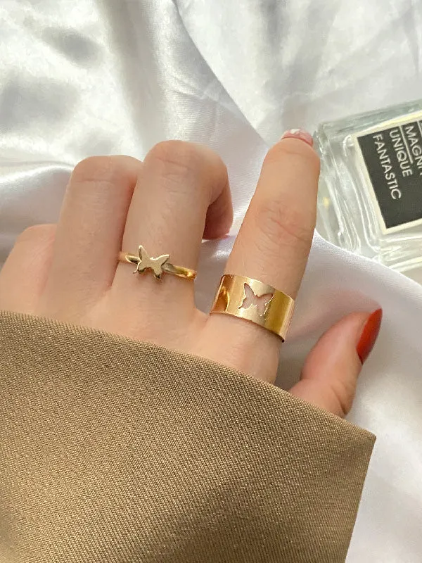 Punk Butterfly Shape Rings Accessories