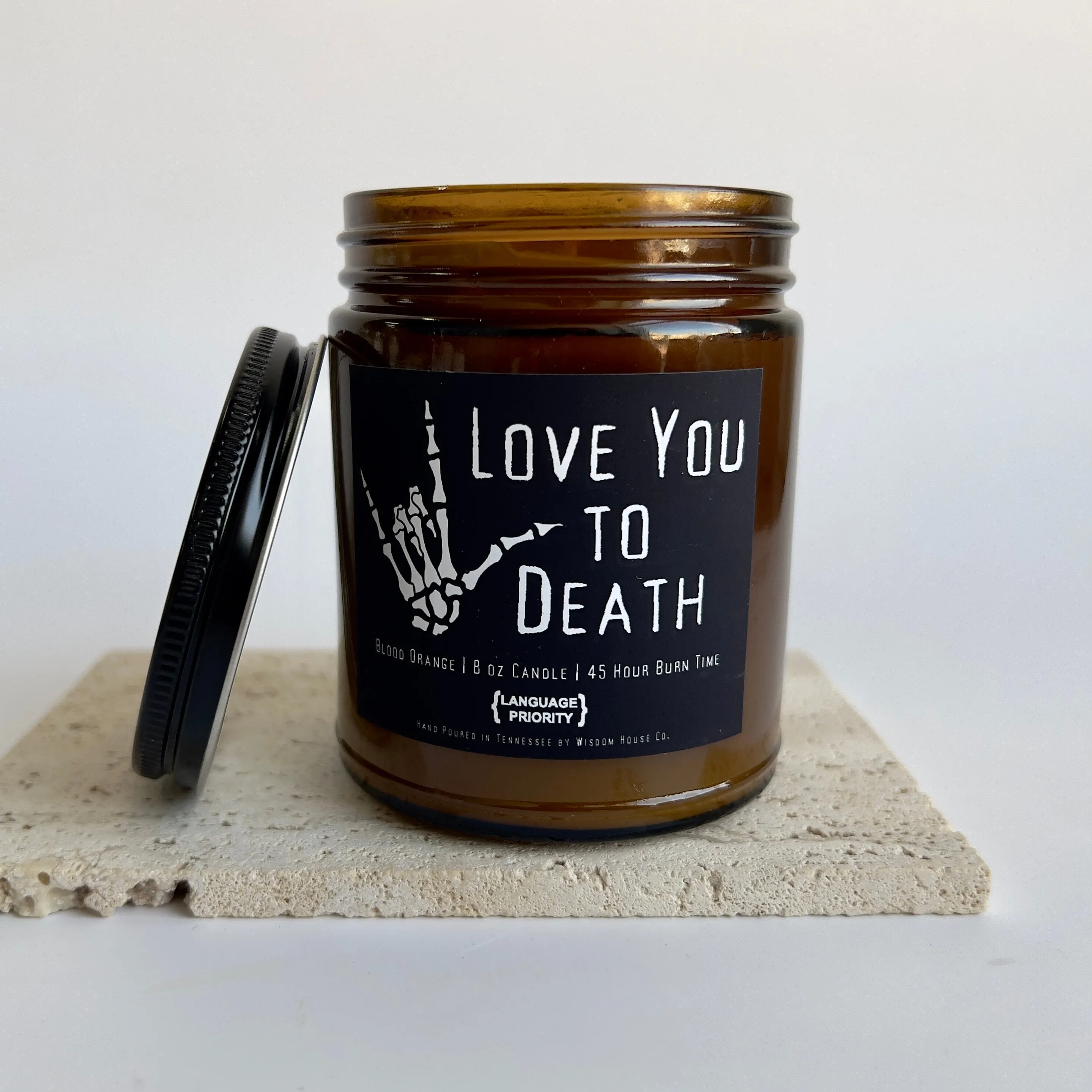 "Love You To Death" Blood Orange Candle