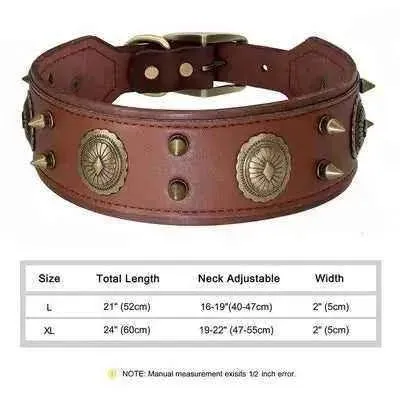 Regal Paws Rugged Chic Leather Dog Collar