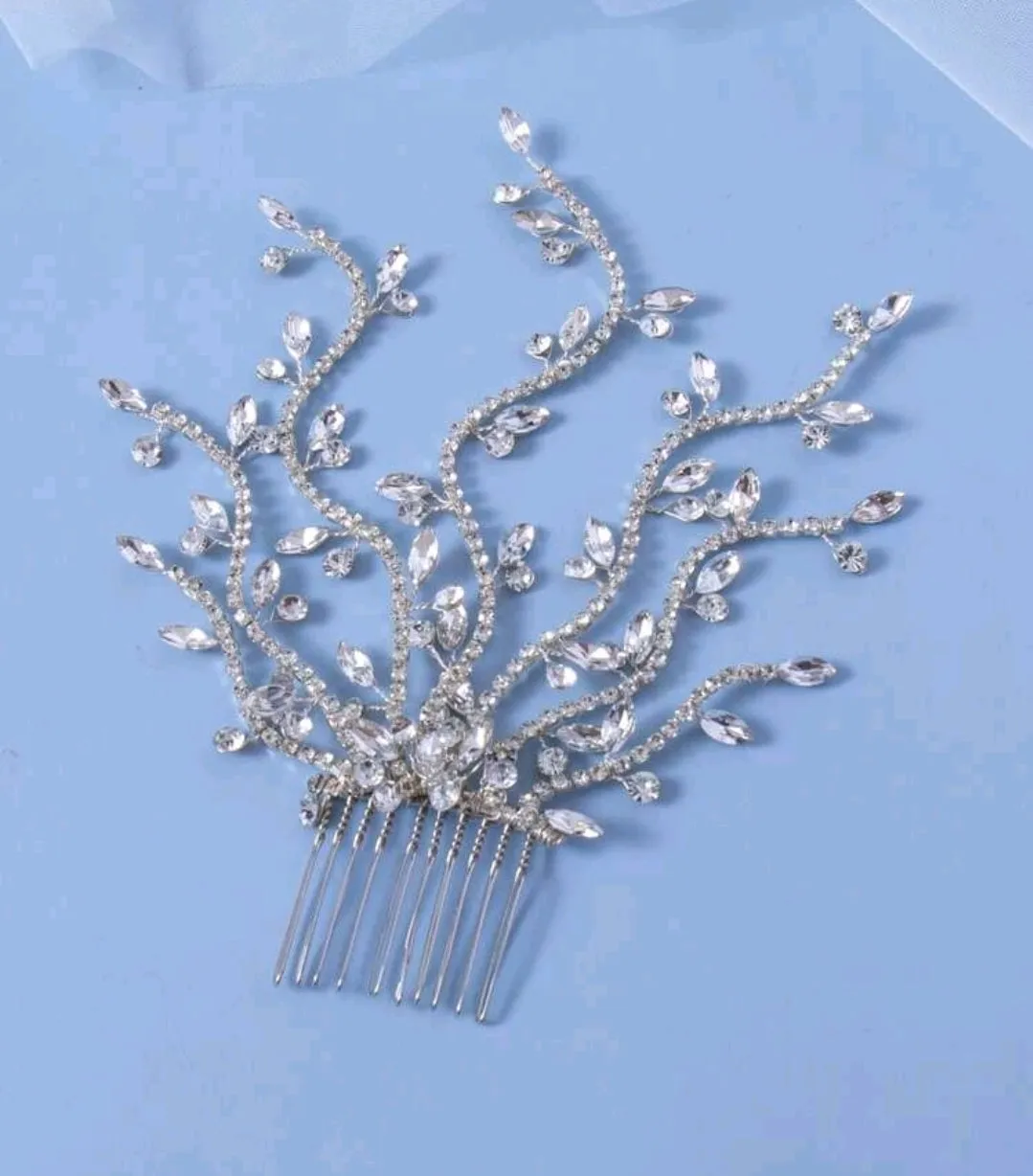 Rhinestone Decor Wedding Hair Comb.