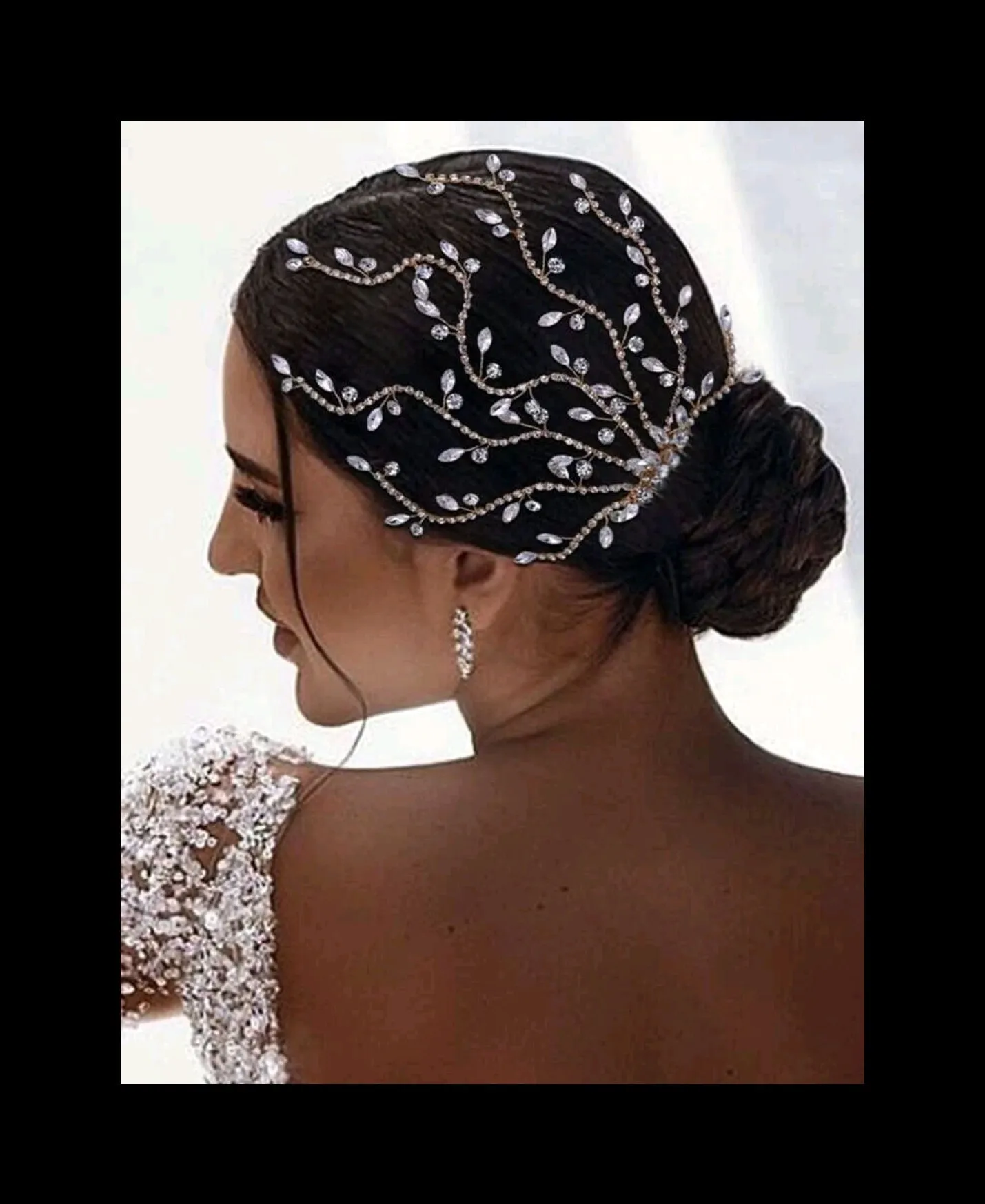 Rhinestone Decor Wedding Hair Comb.