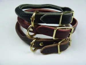 Rolled Leather Buckle Collar