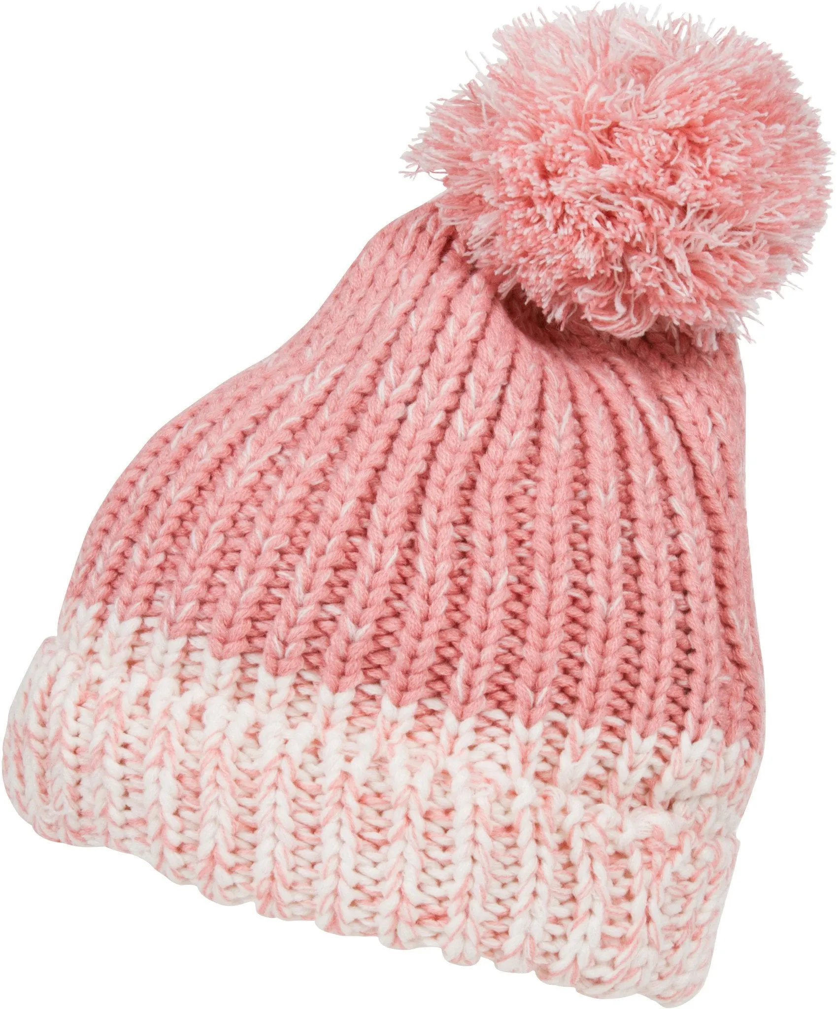 Sakkas Two Tone Thick Knit Pom Pom Beanie