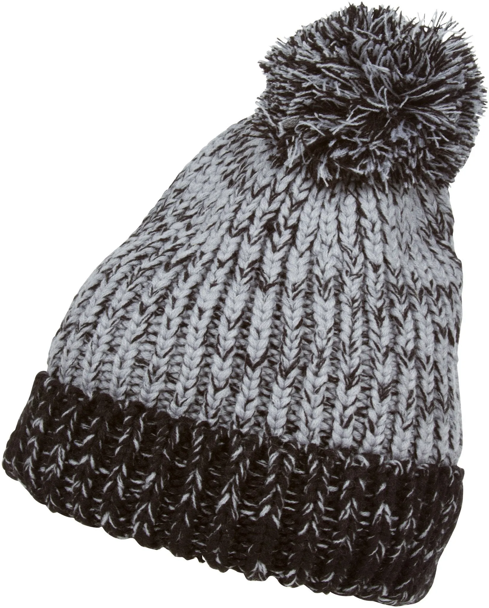 Sakkas Two Tone Thick Knit Pom Pom Beanie