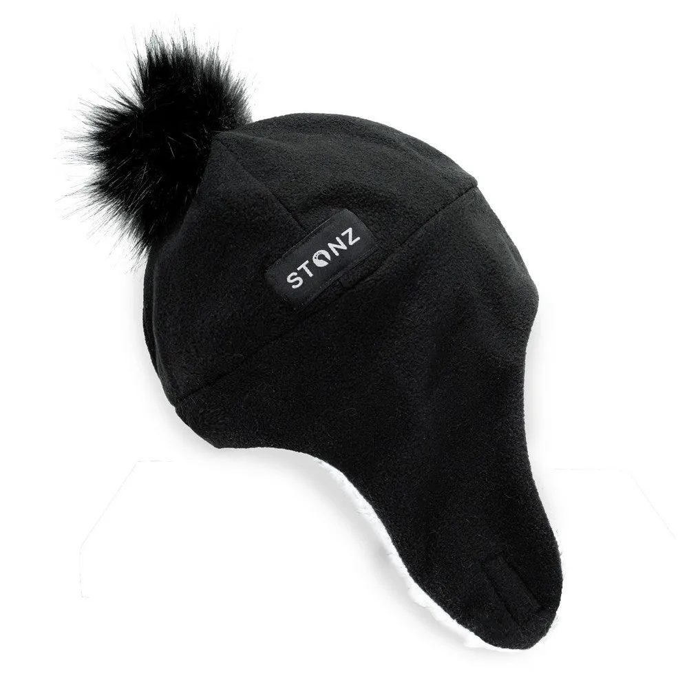 Stonz Baby Fleece Hat - Black (0-6 Months)