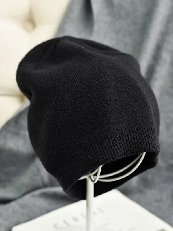 Unisex Solid Color Cashmere Warm Beanie / Headwear - SF1476