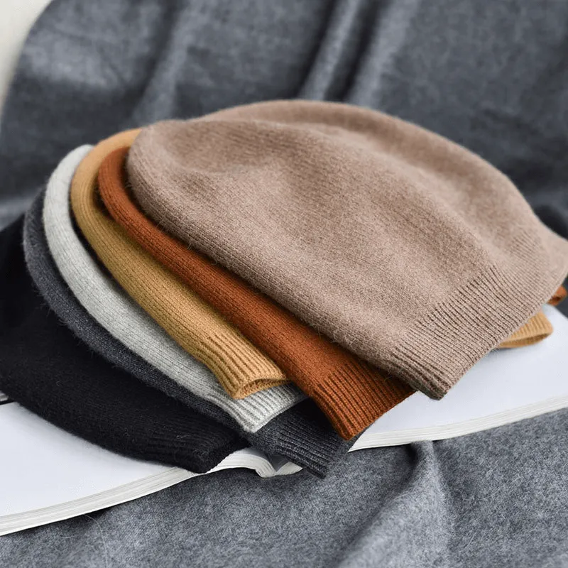 Unisex Solid Color Cashmere Warm Beanie / Headwear - SF1476