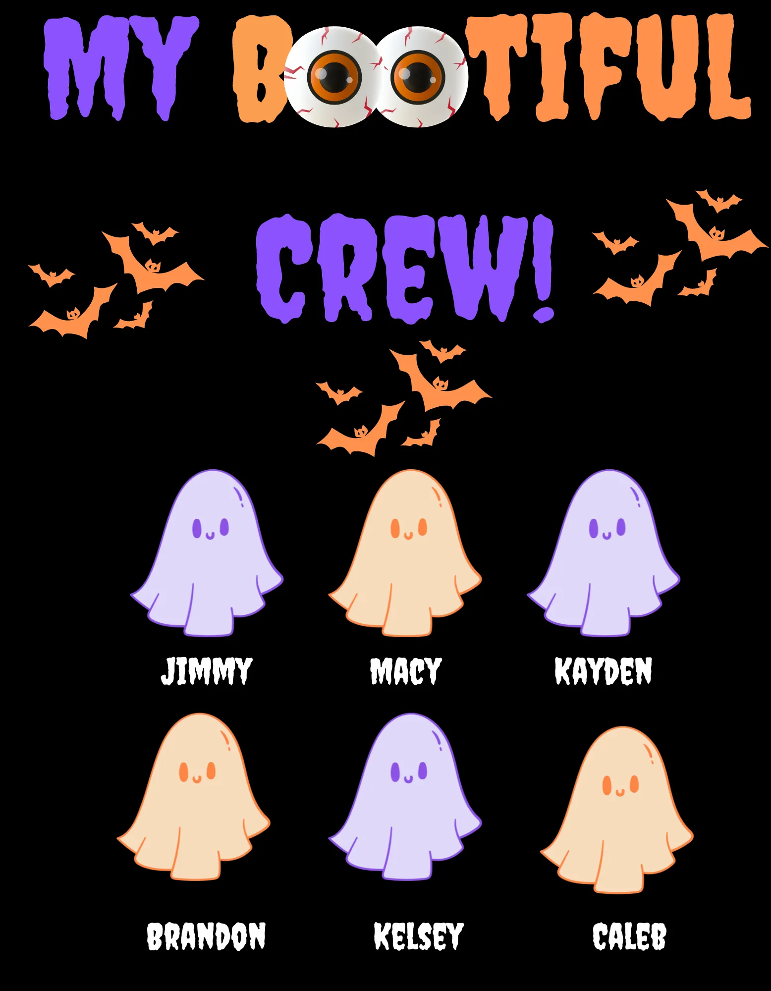 Unveil Your Spooky Spirit with the “BOO-tiful Crew” Personalized T-Shirt